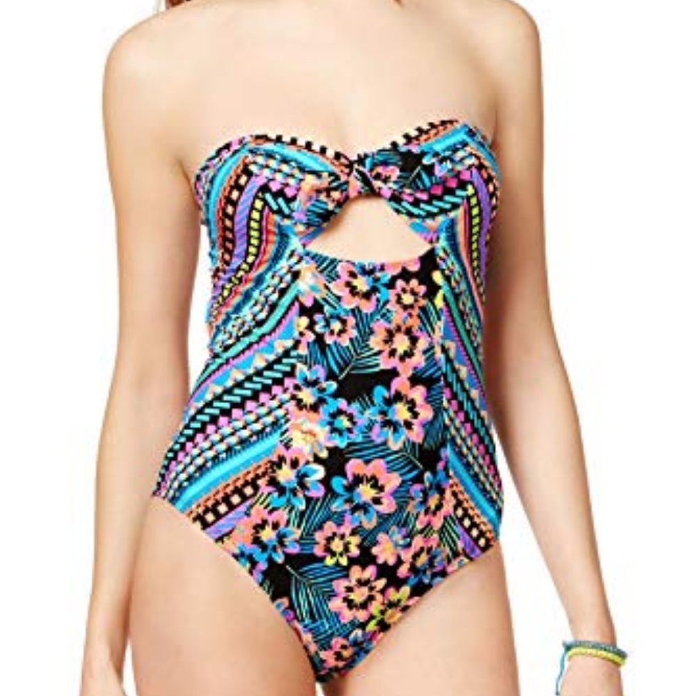 Bikini Nation Bandeau Cut-Out One-Piece Swimsuit